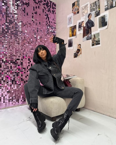 Workery wysokie wiązane La Milla czarne