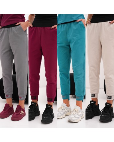 Spodnie dresowe serduszka By o la la...! petrol