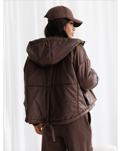 Kurtka pudełkowa z logowanym zamkiem By o la la...! chocomus