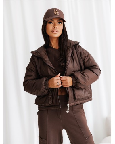 Kurtka pudełkowa z logowanym zamkiem By o la la...! chocomus