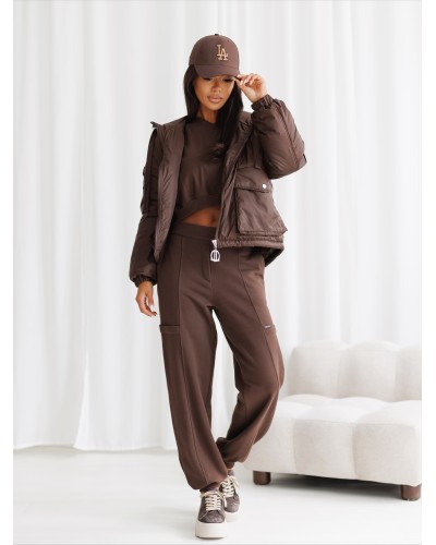 Kurtka pudełkowa z logowanym zamkiem By o la la...! stone