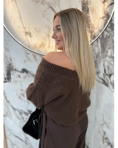 Sweter moherowy w szpic By o la la...! chcocomus