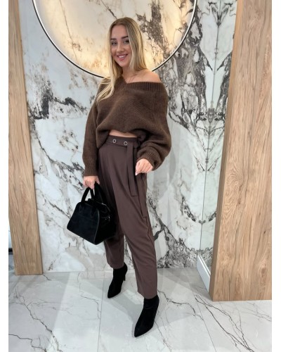 Sweter moherowy w szpic By o la la...! chcocomus