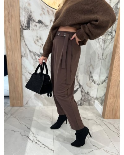 Spodnie lejące z guzikami w pasie By o la la...! chocomus