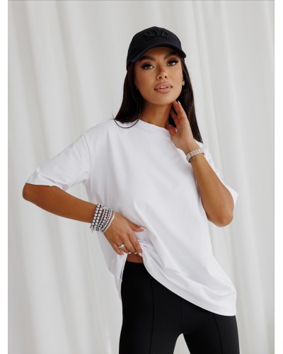 T-shirt z haftem By o la la...! biały