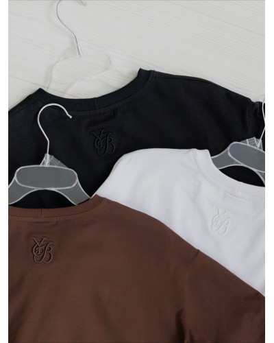 T-shirt z haftem By o la la...! czarny