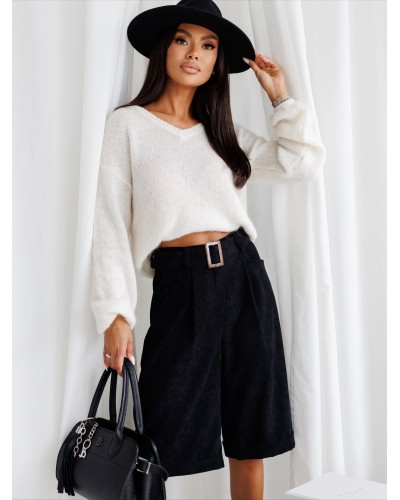 Spodnie bermudy przed kolano By o la la...! czarne