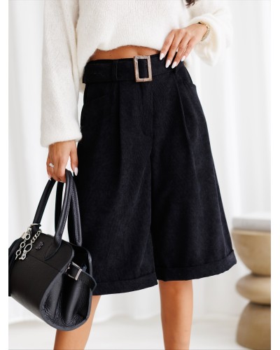 Spodnie bermudy przed kolano By o la la...! czarne