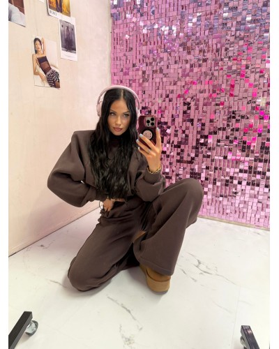 Komplet dresowy La Milla czekoladowy