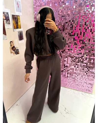 Komplet dresowy La Milla czekoladowy