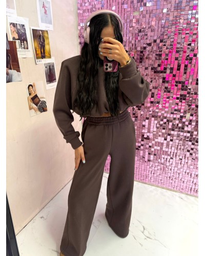 Komplet dresowy La Milla czekoladowy