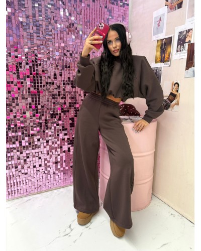 Komplet dresowy La Milla czekoladowy