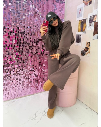 Komplet dresowy La Milla czekoladowy