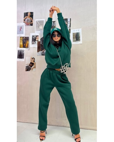 Komplet dresowy ocieplany La Milla zielony