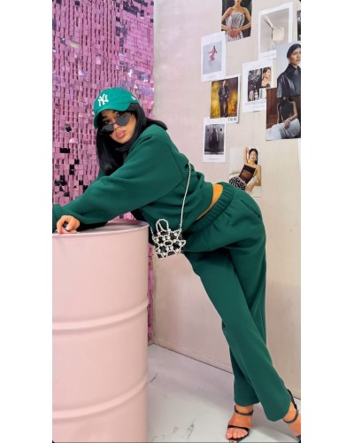 Komplet dresowy ocieplany La Milla zielony