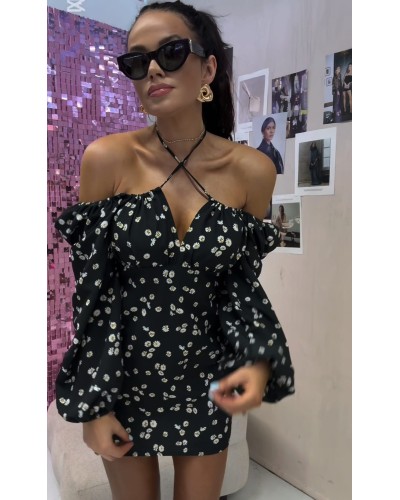 Sukienka w stokrotki La Milla czarna