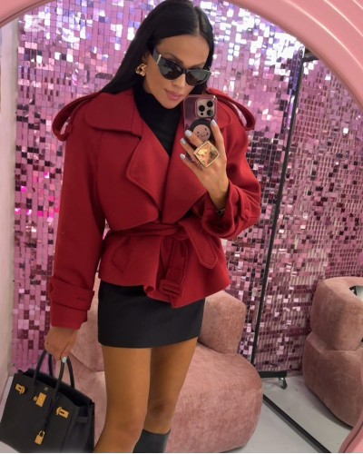 Płaszcz krótki La Milla czerwony