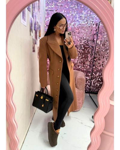 Płaszcz flauszowy La Milla camelowy