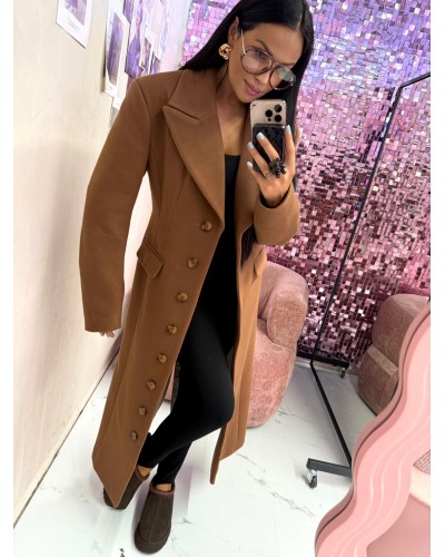 Płaszcz flauszowy La Milla camelowy