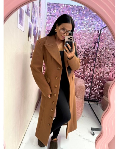 Płaszcz flauszowy La Milla camelowy