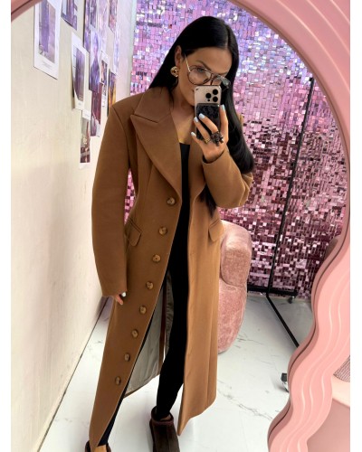 Płaszcz flauszowy La Milla camelowy