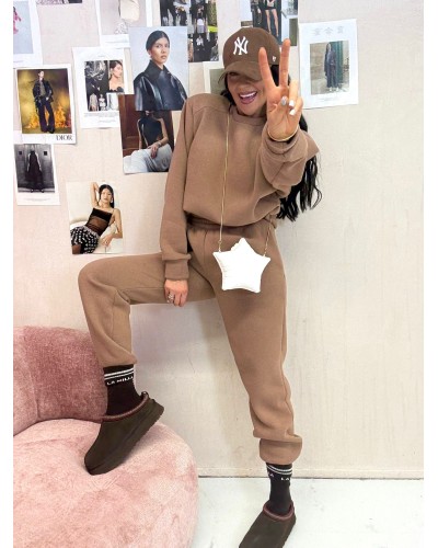 Komplet dresowy ocieplany La Milla beżowy