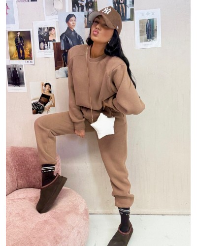 Komplet dresowy ocieplany La Milla beżowy