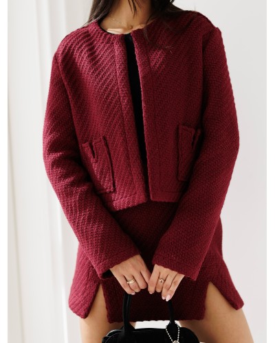 Komplet spódniczka plus marynarka By o la la...! merlot