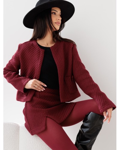 Komplet spódniczka plus marynarka By o la la...! merlot