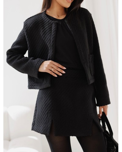 Komplet spódniczka plus marynarka By o la la...! czarny