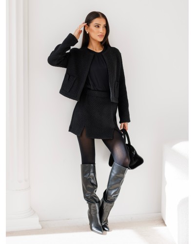 Komplet spódniczka plus marynarka By o la la...! czarny