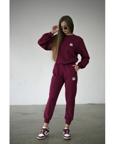 Komplet dresowy BRANDENBURG COUTURE bordowy