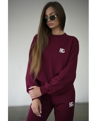 Komplet dresowy BRANDENBURG COUTURE bordowy