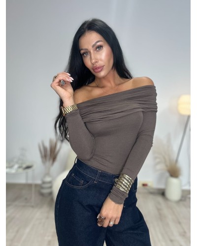 Bluzka hiszpanka EMO mleczna czekolada