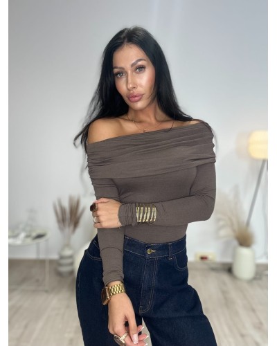 Bluzka hiszpanka EMO mleczna czekolada