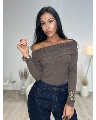 Bluzka hiszpanka EMO mleczna czekolada