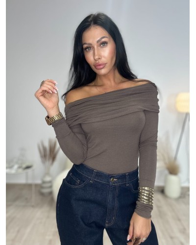 Bluzka hiszpanka EMO mleczna czekolada