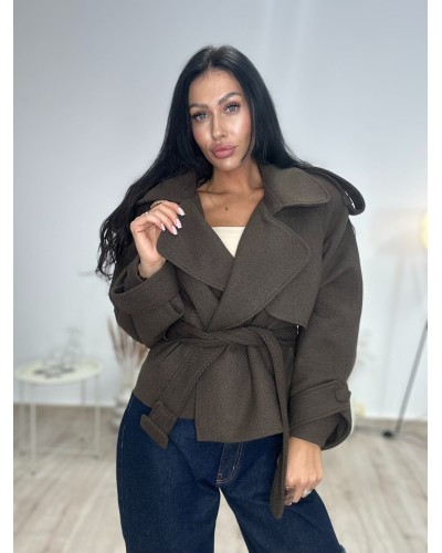 Płaszcz krótki La Milla czekoladowy