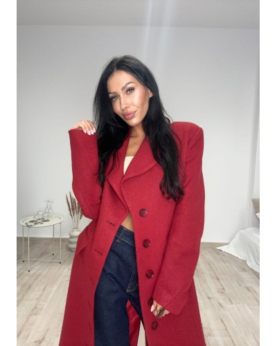 Płaszcz flauszowy La Milla czerwony