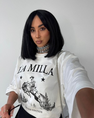 T-shirt kowbojka La Milla biały