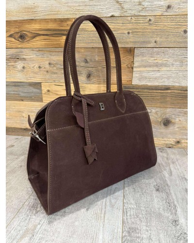 Torebka kufer ze skóry zamszowej By o la la...! chocomus