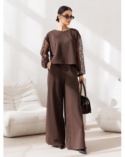 Bluza z koronkowym rękawem By o la la...! chocomus