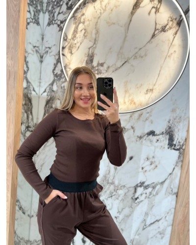 Basic prążkowany z długim rękawem By o la la...! chocomus