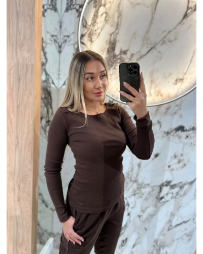 Basic prążkowany z długim rękawem By o la la...! chocomus