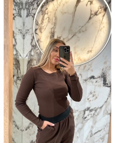 Basic prążkowany z długim rękawem By o la la...! chocomus