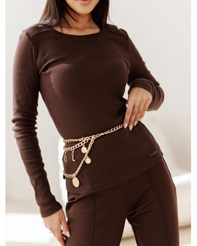 Basic prążkowany z długim rękawem By o la la...! chocomus