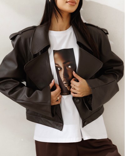 T-shirt twarz By o la la...! biała