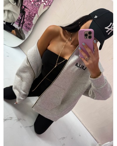 Bluza rozpinana z kapturem La Milla szara
