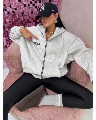 Bluza rozpinana z kapturem La Milla szara