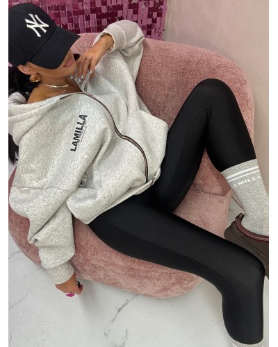 Bluza rozpinana z kapturem La Milla szara